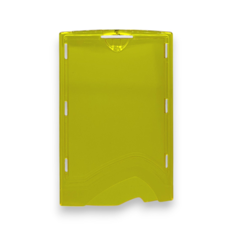 Etui Badge Rigide Cristal/Cristal - Jaune Translucide