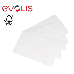 C2511 - Cartes papier cartonnées Evolis 86x54mm, ép. 0.76mm, lot de 500_01