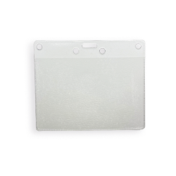 Porte-badge souple horizontal, transparent, insert 110 x74mm