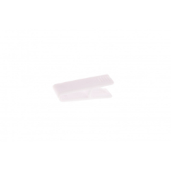 Lot de 100 clips plastique blanc pour cartes et badges avec perforation 3