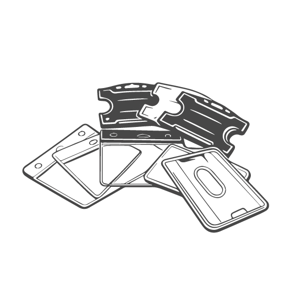 Porte-badges et attaches pour cartes d'identification